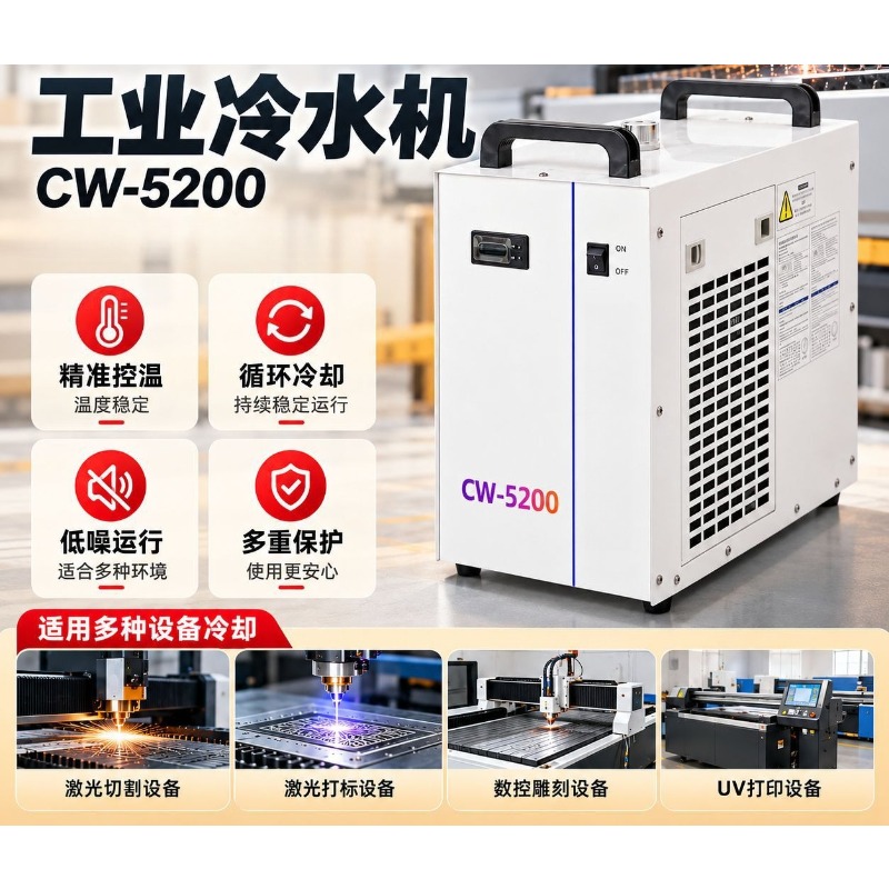 Laser Industrial Chiller - Industrial Chiller CW5200 Small Recirculating Water