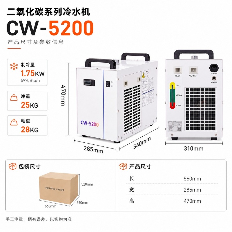 Industrial Chiller CW5200 Smal - đánh giá và giá Laser Industrial Chiller